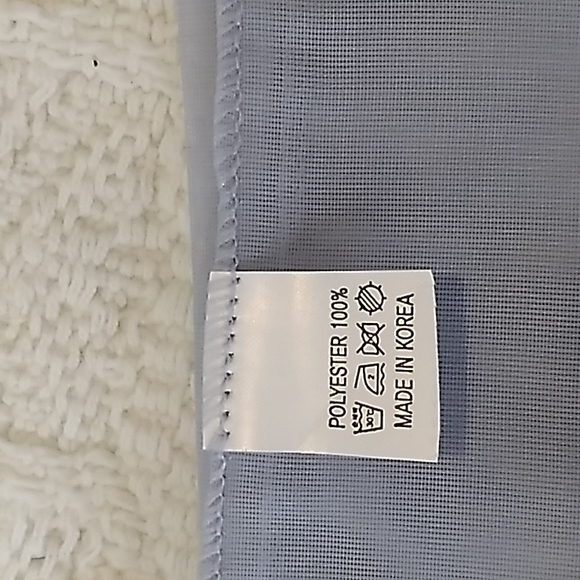 2 light blue / gray sheer scarf 100% polyester 20 x 60 inches each brand new - Picture 4 of 5